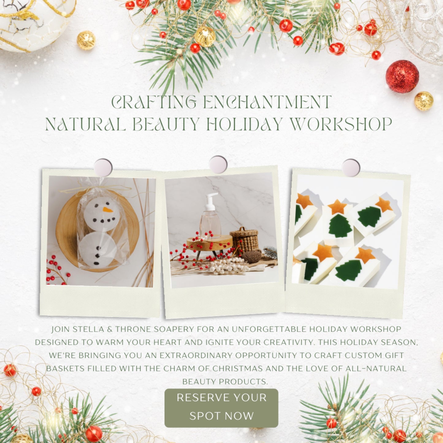 Workshops: Crafting Enchantment- Natural Beauty Holiday Workshop